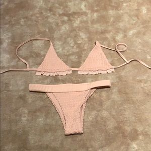 Scrunched bathing suit